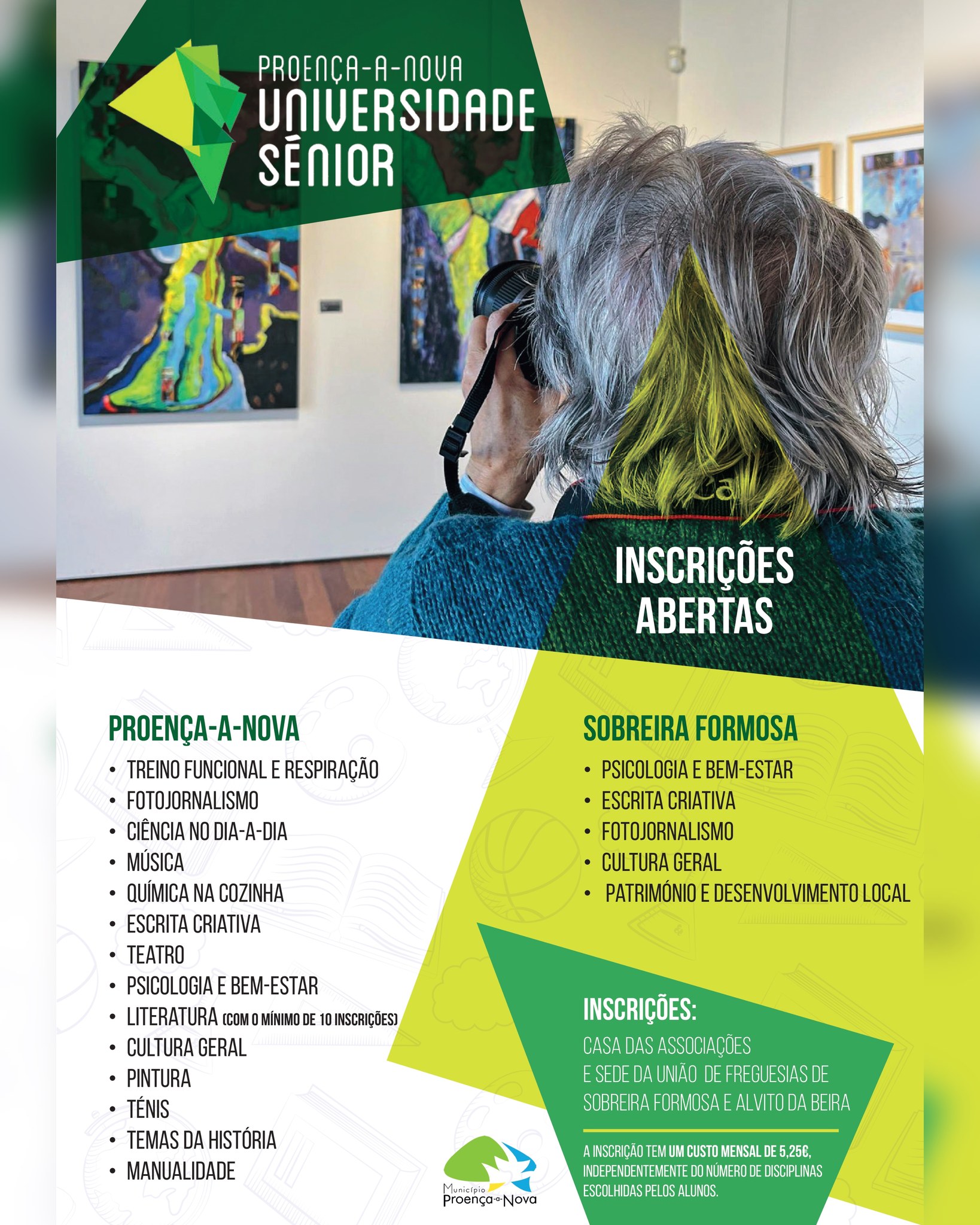 Imagem Inscrições Abertas - Universidade Sénior 2024/25